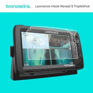 Защитная пленка на экран навигатора Lowrance Hook Reveal 9 TripleShot (Глянцевая)
