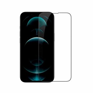 Защитное стекло для Apple iPhone 13 Pro Max (закалённое) (полное покрытие) (черное) (в упаковке)