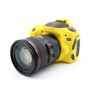 Защитный силиконовый чехол MyPads для фотоаппарата Canon EOS 80D ультра-тонкая полимерная из мягкого качественного силикона желтый
