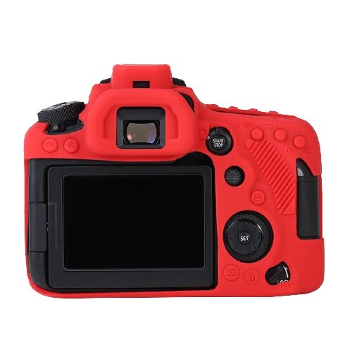 Защитный силиконовый чехол MyPads для фотоаппарата Canon EOS 90D ультра-тонкая полимерная из мягкого качественного силикона красный