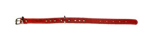 Аркон Ошейник для собак кожаный, обхват шеи 26-34 см, ширина 1,6 см, красный