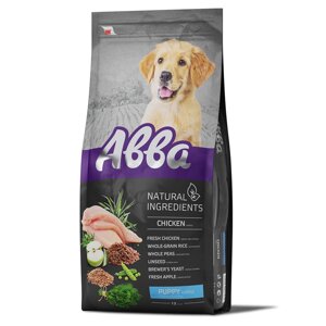 Aвва Natural Ingredients Сухой корм для щенков крупных пород, с курицей, 12 кг