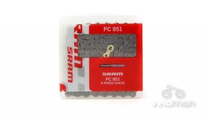 Цепь SRAM PC-951 PowerLink Gold 9 скоростей, 86.2706.114.105