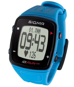 Часы спортивные SIGMA SPORT iD. RUN HR: пульсометр, голубые, 24910