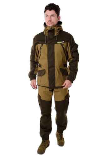 Демисезонный костюм для охоты и рыбалки ONERUS Горный -5 (Палатка, св. хаки) Флис подклад