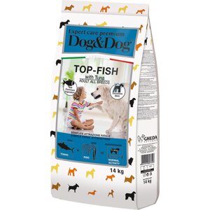 Dog&Dog Top-Fish Сухой корм для собак, с тунцом, 14 кг
