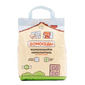 Домоседы Наполнитель для кошачьего туалета, комкующийся, 4,5 кг