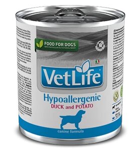 Farmina Vet Life Hypoallergenic диетический влажный корм для собак, гипоаллергенный, с уткой и картофелем, 300г