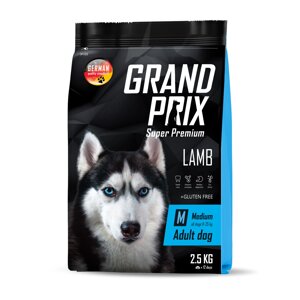 Grand Prix Корм сухой для собак средних пород с ягненком 2,5 кг