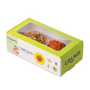GRUMS Тарталетки для грызунов Овощное ассорти, 2 шт. в упаковке