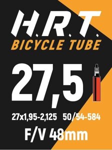 Камера велосипедная HORST, 27.5"х1.95"2.125", Presta 48 мм, черный, 00-010041