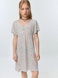 Короткое платье с принтом для девочек
