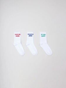 Набор из 3 пар белых носков для девочек