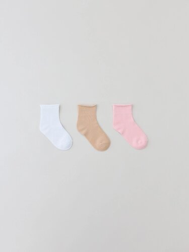 Набор из 3 пар коротких носков для девочек