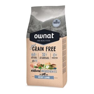 Ownat Adult Grain Free Сухой корм беззерновой для взрослых собак, с ягненком, 14 кг