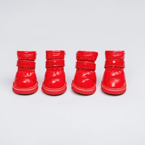 Petmax Ботинки-дутики для собак, M, красные
