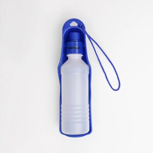 Petmax Бутылка для воды для кошек и собак, 250 мл, синяя