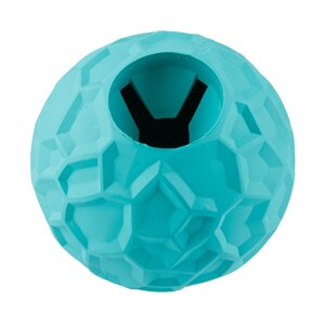Petmax Игрушка для собак Мяч для лакомств голубой, 7,5 см