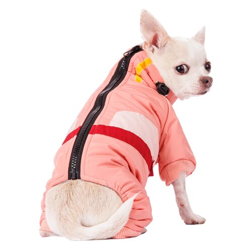 Petmax Комбинезон на молнии для собак M розовый (девочка)