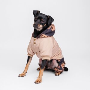 Petmax Комбинезон с капюшоном для собак, 2XL, кофейный
