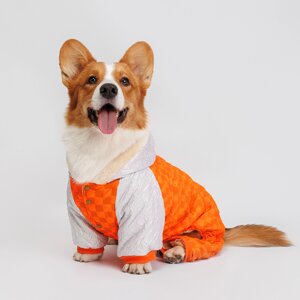 Petmax Комбинезон с капюшоном для собак, 3XL, оранжевый