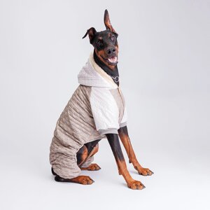 Petmax Комбинезон с капюшоном для собак, 3XL, серый