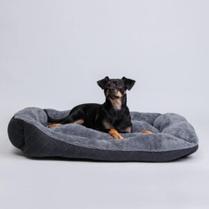 Petmax Лежак для собак и кошек, 80х62 см, серый
