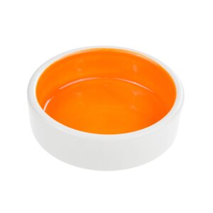Petmax Миска для грызунов 8,5 см белая/оранжевая
