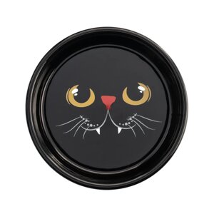 Petmax Миска керамическая для собак и кошек Black Cat, 300 мл, черная
