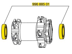 Подшипники для велосипеда Mavic передней втулки CrossRide/One 9/15 D6T, 99688501