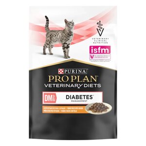 PRO PLAN Veterinary Diets Влажный диетический корм (пауч) для кошек при сахарном диабете, с курицей в соусе, 850 гр.