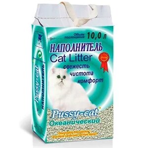 Pussy cat Наполнитель для кошачьего туалета океанический, 10л