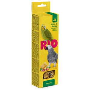 RIO Палочки для попугаев с медом и орехами, 2х90 г
