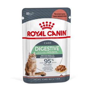 Royal Canin Digestive Care Влажный корм (пауч) для кошек с чувствительным пищеварением, тонкие ломтики в соусе, 85 гр.