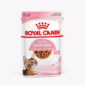 Royal Canin Kitten Sterilised Влажный корм (пауч) для кастрированных и стерилизованных котят, в соусе, 85 гр.