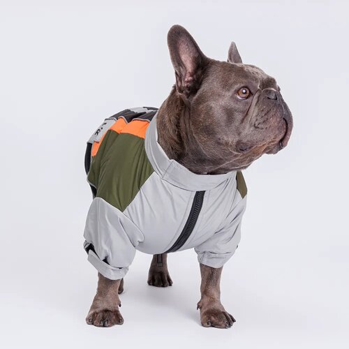 Rungo Куртка на замке для собак, 2XL, зелено-серая