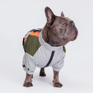 Rungo Куртка на замке для собак, 3XL, зелено-серая