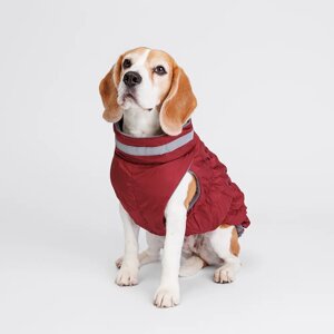 Rurri Куртка на молнии для собак, 2XL, бордовая