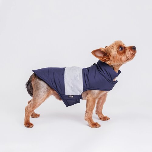 Rurri Куртка со светоотражающей полосой для собак, M, синяя