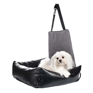 Rurri Лежак для автомобильного сиденья для кошек и собак мелкого размера, черный, 60х60 см