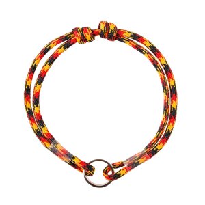 Rurri Шнурок для адресника из парашютного паракорда для кошек и собак (25-45 см) желто-красный