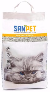 SanPet Наполнитель для кошачьего туалета комкующийся, 5 кг