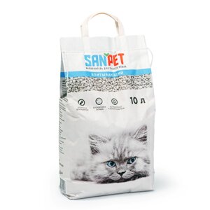 SanPet Наполнитель впитывающий из диатомита для кошачьих лотков, 10 л