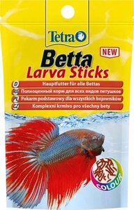 Tetra Betta LarvaSticks корм для рыб в виде плавающих палочек, 5 г