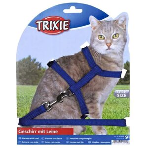 Trixie Шлейка для кошек 22-42 см/10 мм с поводком