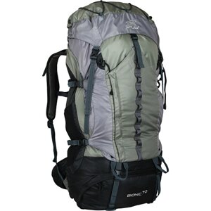 Туристический рюкзак СПЛАВ BIONIC 70 (70 литров) зеленый/серый