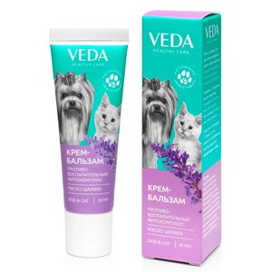Veda Крем-бальзам с противовоспалительным фитокомплексом для кошек и собак, 30 мл