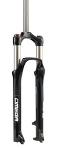 Вилка велосипедная RST Omega TNL, 26"х 28,6, пружинно-масляная, 120мм, D, черная, 1-0073