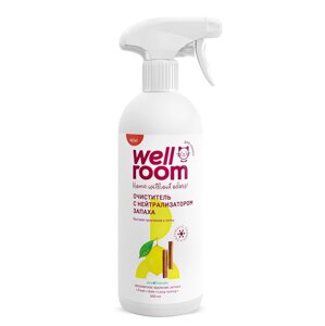WELLROOM Очиститель с нейтрализатором запаха, против меток, кошки, корица/цитрус, 500 мл