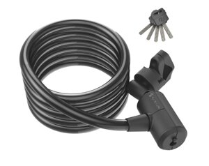 Замок велосипедный Syncros Masset Coil Cable Key lock, 12x1850mm, black, ES280303-0001